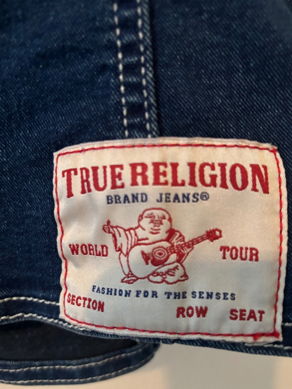 True Religion Women's Medium Blaze Wash Denim Bustier Top - Size XL - Picture 2 of 8